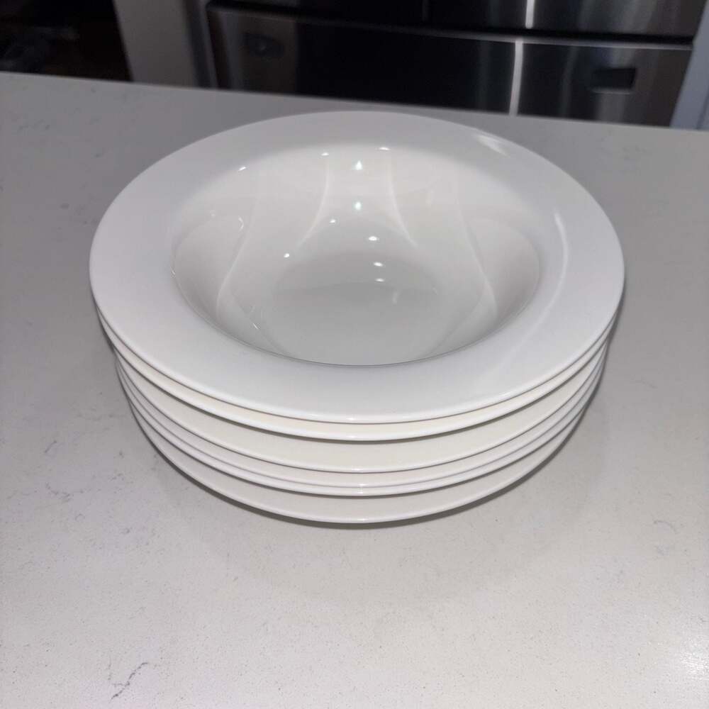 Pier 1 New Essentials Classic White Porcelain Pasta Bowls (Set of 6)